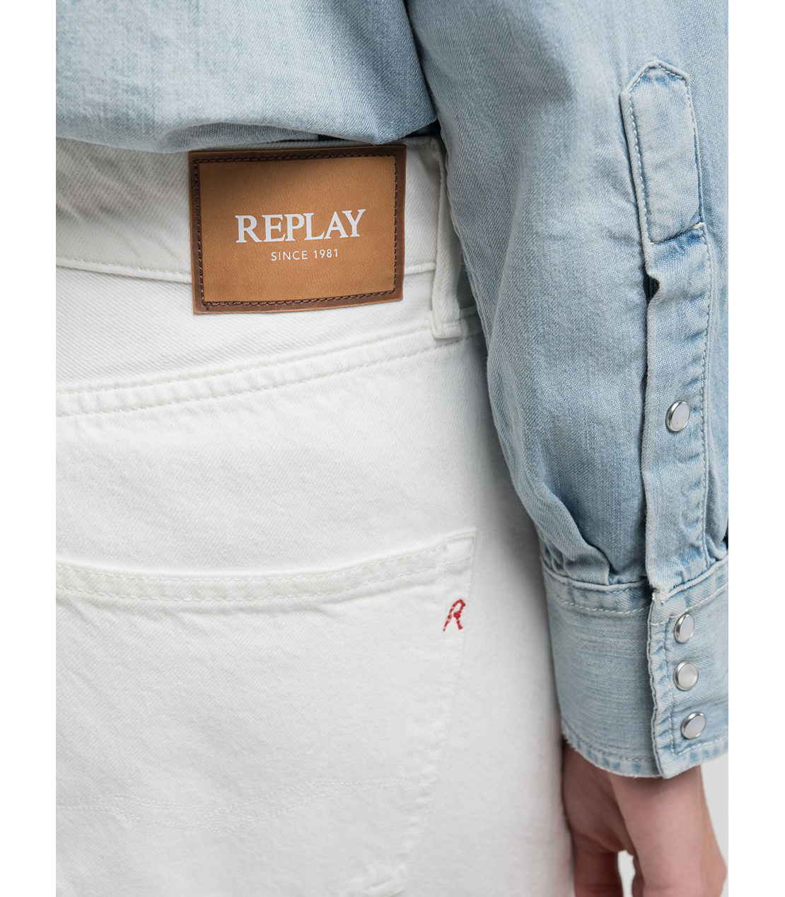 バギーフィットMARGOTTリサイクルホワイトデニム 詳細画像 ホワイト 6